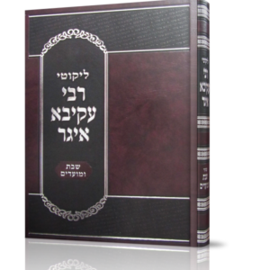 ליקוטי רבי עקיבא איגר – שבת ומועדים