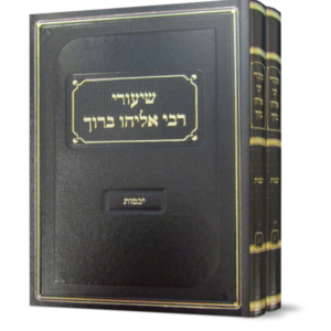 שיעורי רבי אליהו ברוך – יבמות ב כרכים