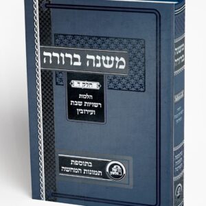משנה ברורה [ד'] הלכות רשויות שבת ועירובין