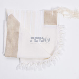 טלית עם עטרת לייזר – דגם יברכך זהב