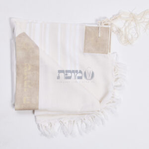 טלית עם עטרת לייזר – דגם שיויתי זהב