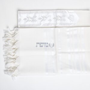 טלית מופת – ישתבח – לבן מבריק
