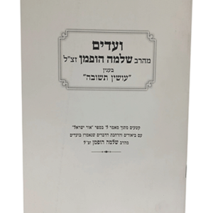 ועדים מהרב שלמה הופמן בעניין עושין תשובה